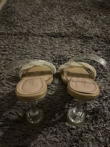 Strappy Pearl Embellished Heels