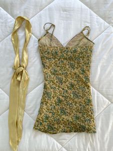 Boho Print Cami Top with Matching Scarf
