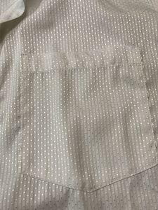 Classic Men's White Textured Shirt