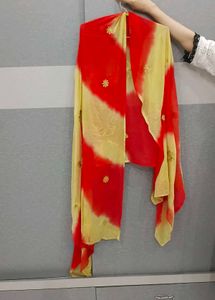 Red &amp; Gold Polka Dot Kurta Set with Dupatta