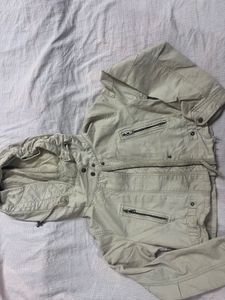 bershka Stylish Beige Utility Jacket