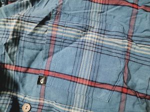 Men's Blue Plaid Long Sleeve Shirt