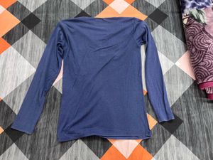 Comfortable Blue Long Sleeve Top