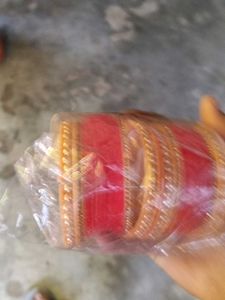 Red and Gold Bangle Set