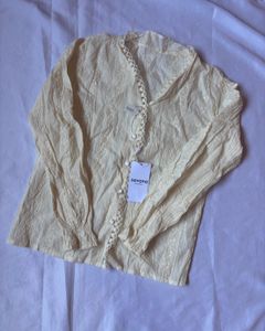 Elegant Lace Trimmed Blouse
