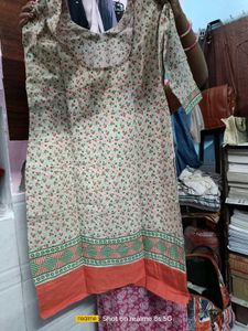 Floral Print Cotton Kurta