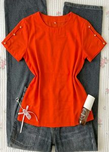 Vibrant Orange Short Sleeve Top