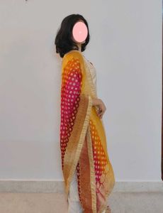 The Solstice Sunrise Silk Kurta Set with Dupatta