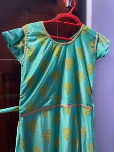 Teal Ethnic Dress long frock