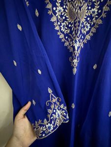 Royal Blue Embroidered Kurta