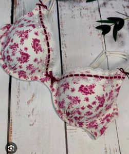 Floral Print Bra With Beautiful Net Penty