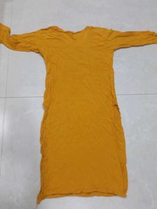 Yellow Embroidered Kurta