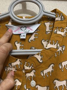 Horse Print Midi Dress