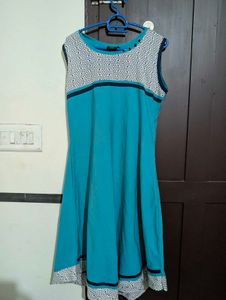 Turquoise Printed Kurta
