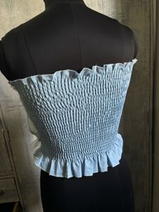 light Blue Ruffled