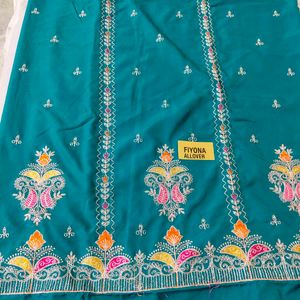 party wear Allover Unstitched Suit Dress Material