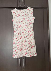 Floral Print Sleeveless A-Line Dress