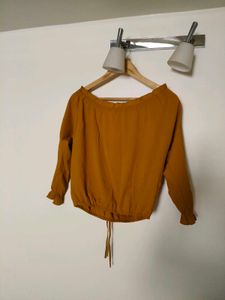 Mustard Off-Shoulder Blouse