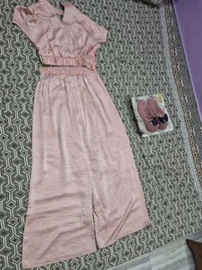 Stylish Pink Co-ord Set with shoes (size 5 uk)