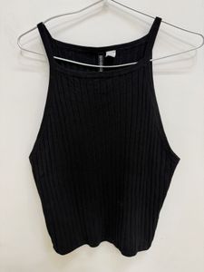 H&M Ribbed Black Tank Top