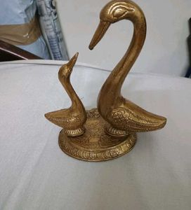Decorative Brass Swan Showpiece