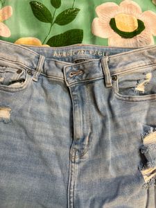 Light Wash Ripped Wide Leg Jeans