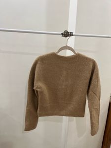 TAN BROWN WOOL SHORT BLAZER