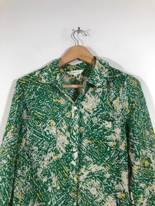 Green Printed Shirt