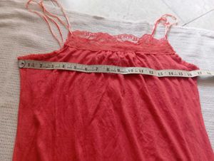 Pink Lace Trim Cami