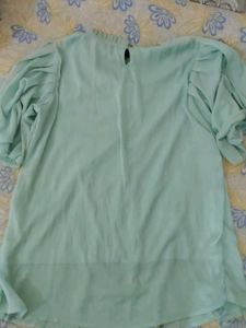 Mint Green Pleated Top