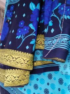 Beautiful Blue Printed Saree