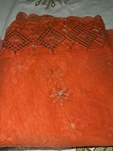 Embellished Mint Green Saree
