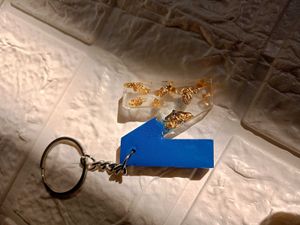 Resin N latter Keychain