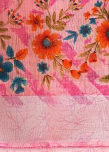 😍🩷Beautiful Pink Saree with stitched blouse