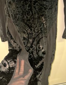 Velvet Dragon Print Dress