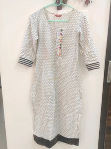 Span Kurti For Women's, Round Neck (M, Multi)