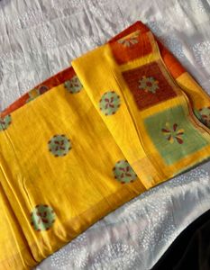 New Vibrant Cotton Saree with Blouse (Women’s