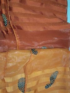 Elegant Orange Saree