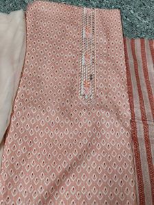 Pink kurta salwar cloth material