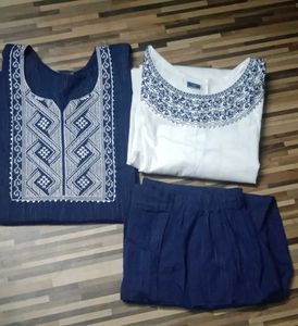Elegant Navy Blue Kurta Set