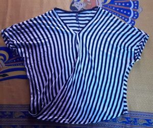 Striped V-Neck Top