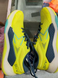 Bright Yellow Running Shoes