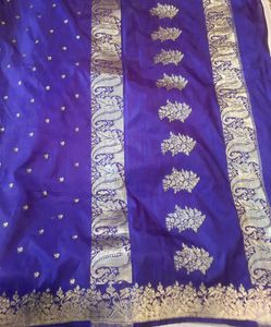 Elegant Purple Banarasi Silk Saree