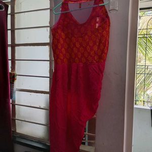 Vibrant Pink &amp; Yellow Printed Kurta