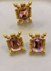 New Stunning Pink Gemstone Earrings &amp; Ring