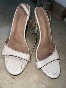 White Heeled Sandals