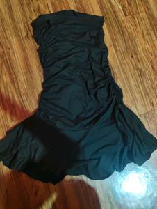 Cute Black Strapless Mini Dress