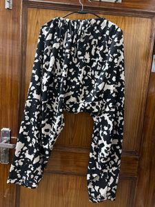 Black &amp; White Print Dress
