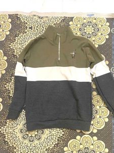Y2K Colorblock Zip-Up Sweatshirt