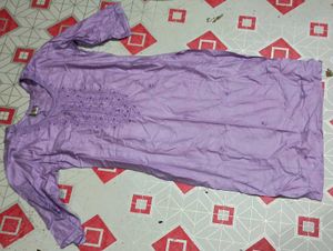 Beautiful Lavender Embroidered Kurta